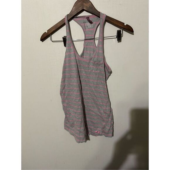 Under Armour Women's Size XS Semi Fitted Heat Gear Gray Pink Sleeveless Tank Top - Picture 1 of 4